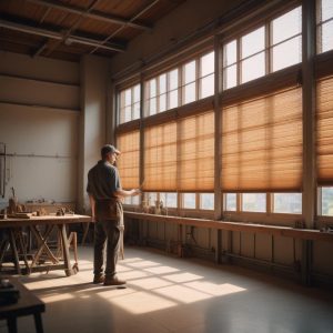 Производство и установка римских штор, штор плиссе и деревянных жалюзи