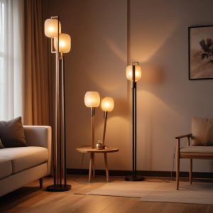 Напольные торшеры в дизайне: обзор вариантов оформления и материалов