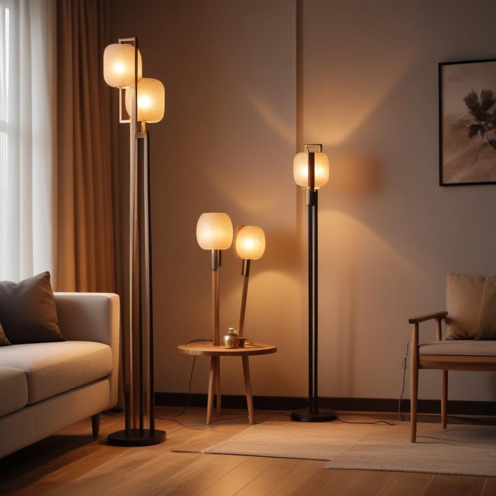 Напольные торшеры в дизайне: обзор вариантов оформления и материалов